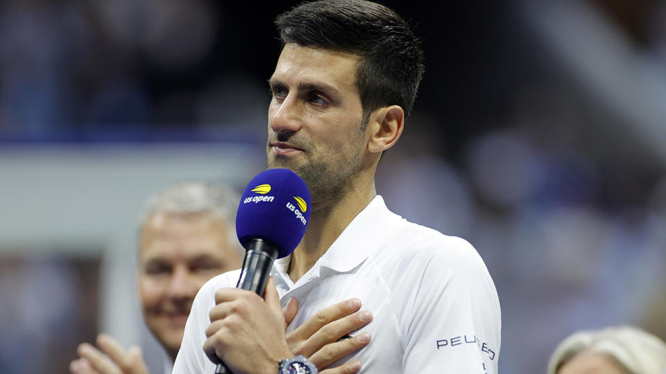 Novak Djokovic has previously gone on the record about his anti-vaccination stance. (Photo by Sarah Stier/Getty Images)