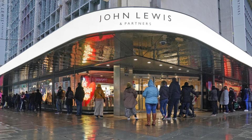 The John Lewis store on Oxford Street  (PA Wire)