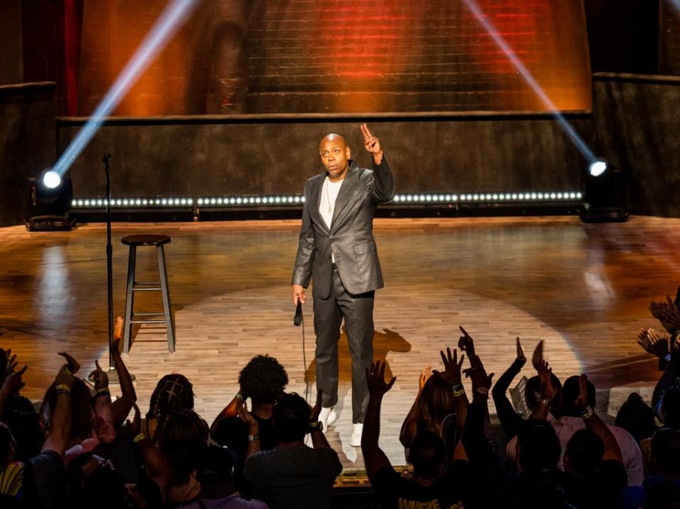 In the spotlight: Chappelle on stage in his latest Netflix special ‘The Closer’ (Netflix/Mathieu Bitton)