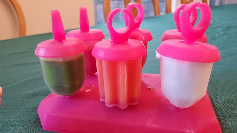 popsicles in silicon molds