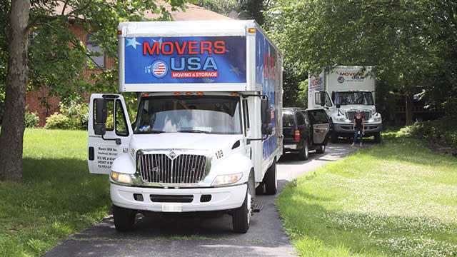 Josh Duggar is moving out of his Oxon Hill, Md. home. Moving trucks were spotted outside of the embattled former lobbyist's home on Tuesday, following the 27-year-old reality star's molestation scandal. Sources tell ET that Josh and his wife Anna -- plus their children, daughter Mackynzie, 5, and sons Michael, 3, and Marcus, 1 -- are moving back to Arkansas, where the Duggar family is based. WENN <strong>WATCH: Duggar Sisters Jessa and Jill Speak Out -- 'We're Victims'</strong> Interestingly enough, Josh has also just hired a bodyguard familiar with the spotlight -- Steve Nield, Kate Gosselin's bodyguard, who the former <em>Kate Plus 8</em> star was rumored to be dating last year. Sources tell ET that Nield was spotted at Josh's Maryland home on Monday, telling photographers to leave. Josh's move comes as fallout from his molestation scandal continues. He's already resigned from his position at Christian lobbying group the Family Research Council, and ET just confirmed that he and Anna have also canceled an upcoming high-profile appearance at the Alive Festival -- a Christian music festival -- in Ohio taking place from June 17 to June 20. However, Jessa and Ben Seewald are still scheduled to attend. Jessa, 22, and her older sister Jill, 24, both confirmed that they are two of Josh's victims in an interview with Fox News' Megyn Kelley last week. So far, no official decision has been made on the future of the family's hit TLC show, <em>19 Kids and Counting</em>. <em>CNN Money</em> reports that the Duggars' public-image crisis is now being managed by Chad Gallagher, former Arkansas governor Mike Huckabee's longtime political adviser. The Duggar family campaigned for the 59-year-old politician during his 2008 presidential bid, and they are endorsing him for his 2016 campaign. Huckabee was also one of the first to publicly support Josh after his molestation scandal broke. "No one needs to defend Josh's actions as a teenager, but the fact that he confessed his sins to those he harmed, sought help, and has gone forward to live a responsible and circumspect life as an adult is testament to his family's authenticity and humility," Huckabee wrote on his Facebook page last month. "Janet [Huckabee's wife] and I love [Josh's parents] Jim Bob and Michelle and their entire family." <strong>NEWS: Jill and Jessa Defend Josh Duggar Against Molestation Sandal: He Was 'A Little Too Curious About Girls'</strong> Jim Bob and Michelle Duggar confirmed that Josh was guilty of molesting five girls -- four of his younger sisters and one of the family's babysitters -- in their much-watched Fox News interview last week. Watch below: