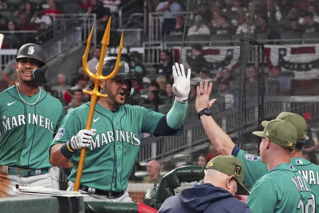 Logan Gilbert splits lightning, Eugenio Suárez returns to power and  embraces the trident, and the Seattle Mariners storm to victory in Atlanta.  - Lookout Landing