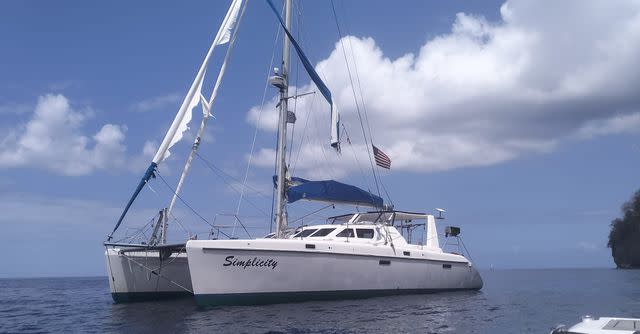 <p>Bernat Buj, captain of Two Oceans catamaran</p> SV Simplicity was recovered by authorities Feb. 21 with an unrolled and broken genoa sail.