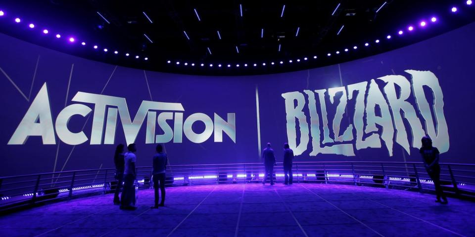 activision blizzard logo stage