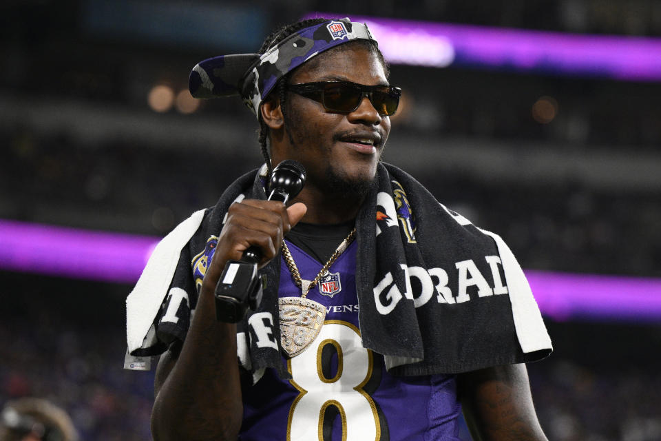 Baltimore Ravens quarterback Lamar Jackson and his team should bounce back this season. (AP Photo/Nick Wass)