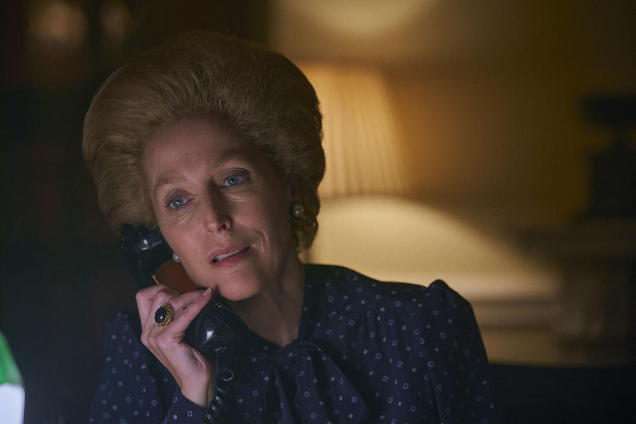 Gillian Anderson portrays Margaret Thatcher (Netflix/PA)