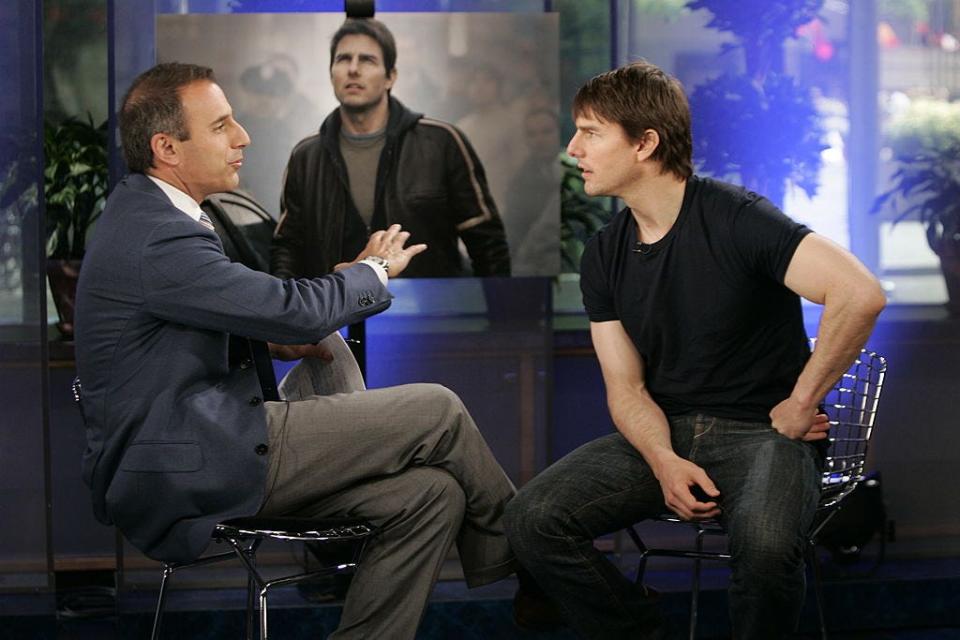 Tom Cruise being interviewed on "The Today Show" in 2005, where he slammed Brooke Shields' use of antidepressants.