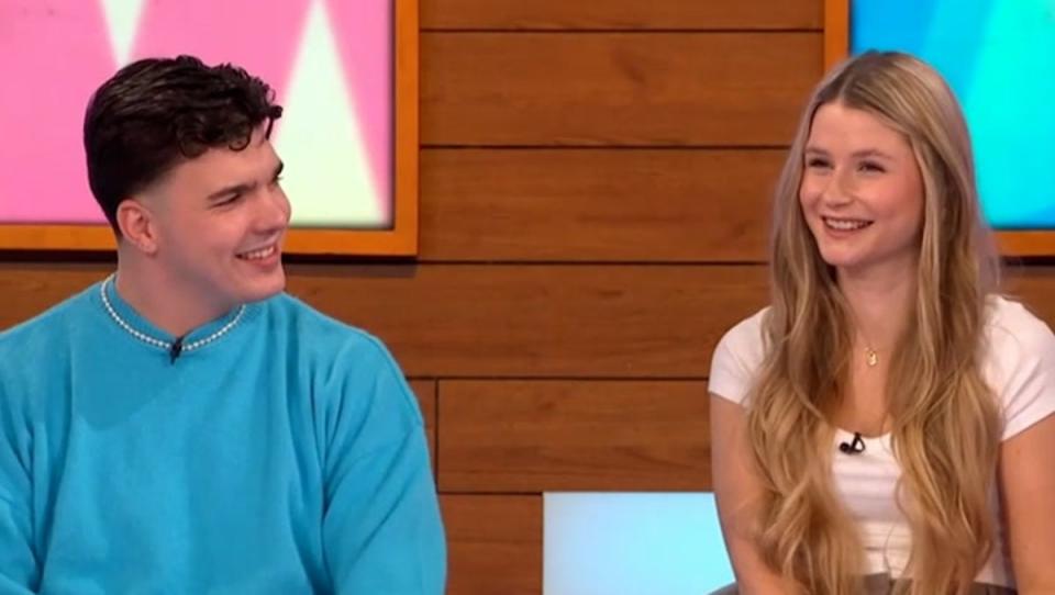 Harry Clark (left) betrayed Mollie Pearce (right) to take home the £95,150 prize pot (Loose Women, ITV)