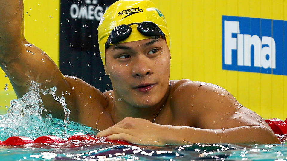 Kenneth To at the 2013 FINA Swimming World Cup. (Image: MARWAN NAAMANI/AFP/Getty Images)