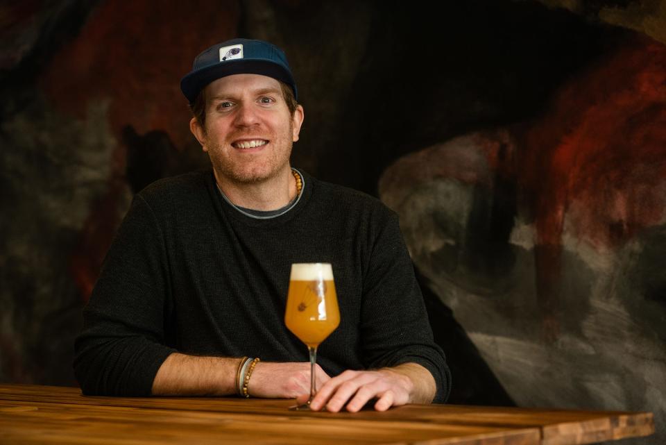 Sean Bowman, owner of Foreign Objects Brewery, sits for a portrait at Foreign Objects Brewery in Monroe, NY, on Thursday, January 13, 2022.