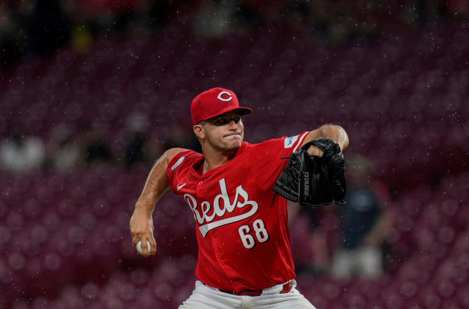 Carson Spiers, who had been called up earlier in the day, kept the Reds in the game Sunday after starter Frankie Montas was knocked out in the second inning. Spiers pitched a career-high 5 2/3 shutout innings in the eventual 4-3 loss to the Chicago Cubs.