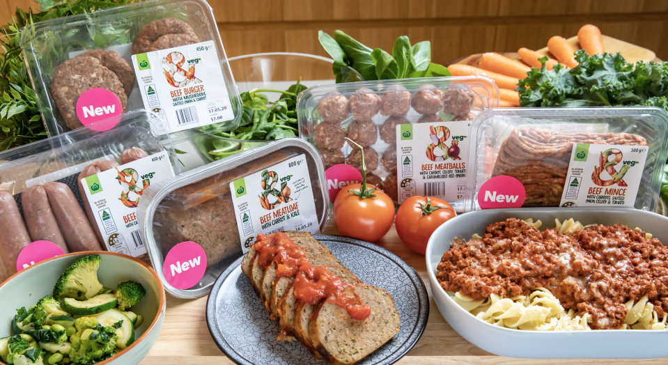 Pictured are meals made with Woolworths supermarket's new product range, including meatballs and meatloaf. 