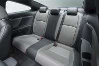 A shot of the rear seats. Although the suspension is tuned for a sportier feel than the sedan, the coupe will still see an improvement in ride quality, thanks to a new rear multi-link setup.