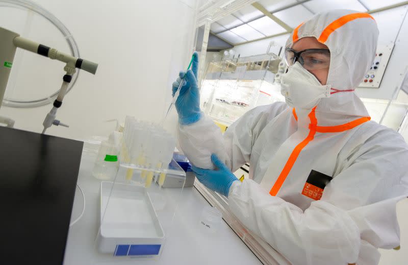 Geoscientist Jeremy McCormack is seen isolating zinc from shark tooth samples