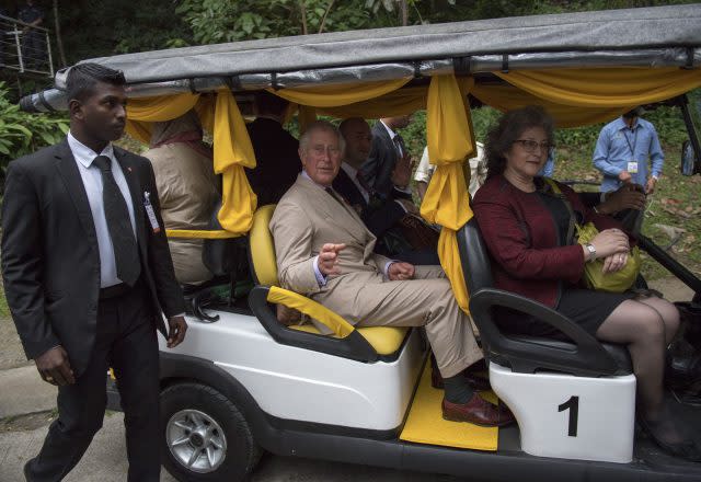 Charles during a visit to the Belum Rainforest Reserve in Malaysia