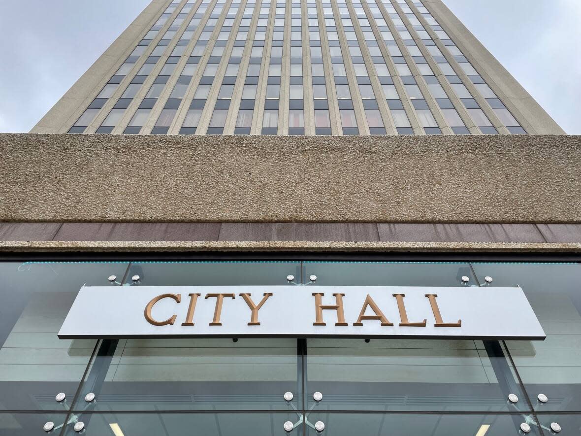 This file photo shows Regina city hall on July 6, 2022.  (Alexander Quon/CBC - image credit)