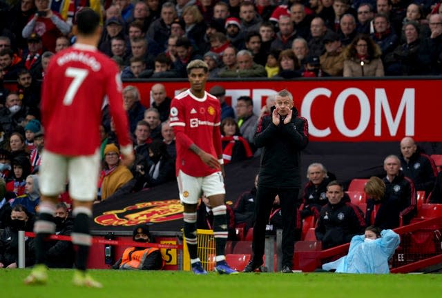 Marcus Rashford was one of four substitutes made by Manchester United 