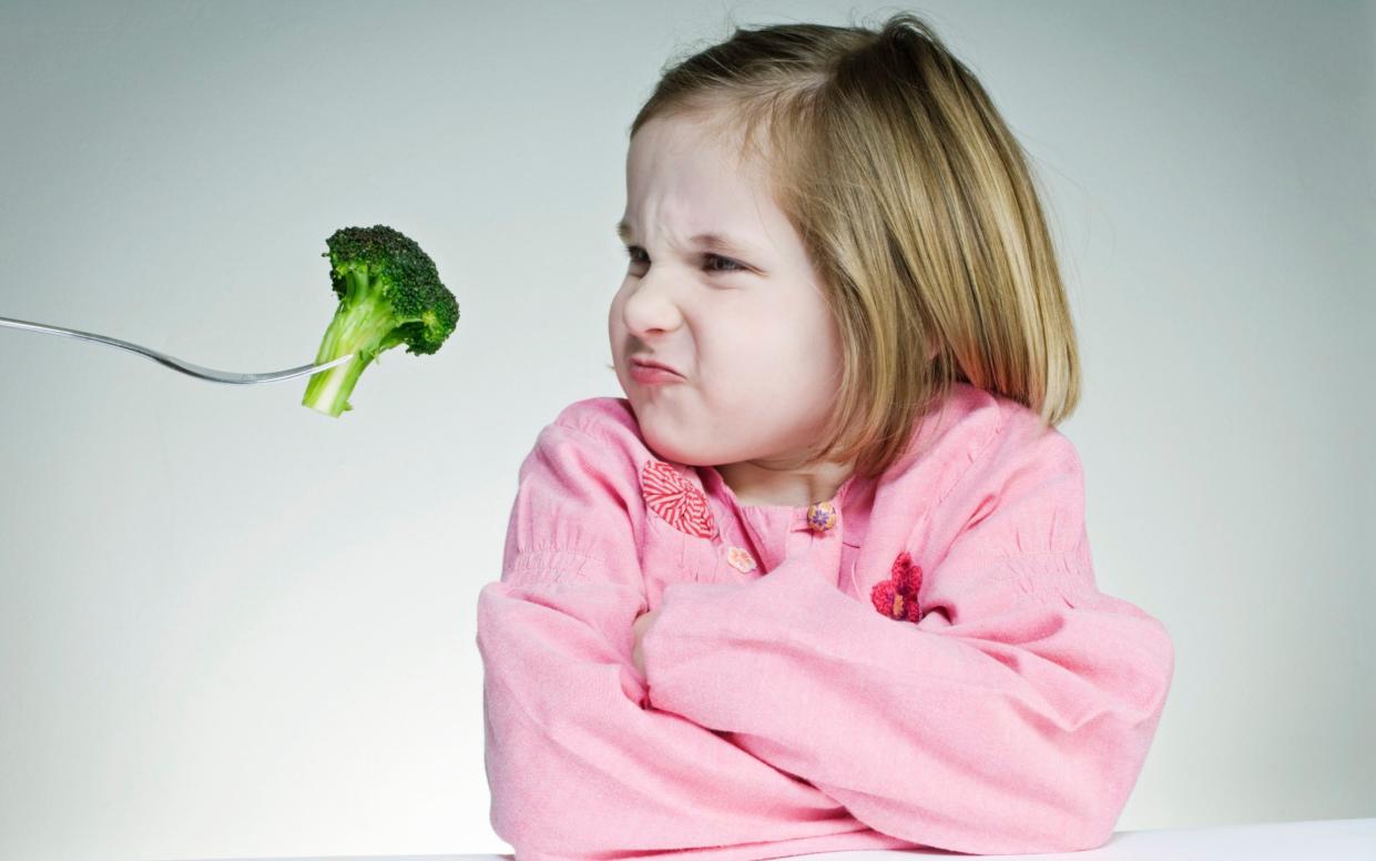 Child refuses to eat her greens - Getty