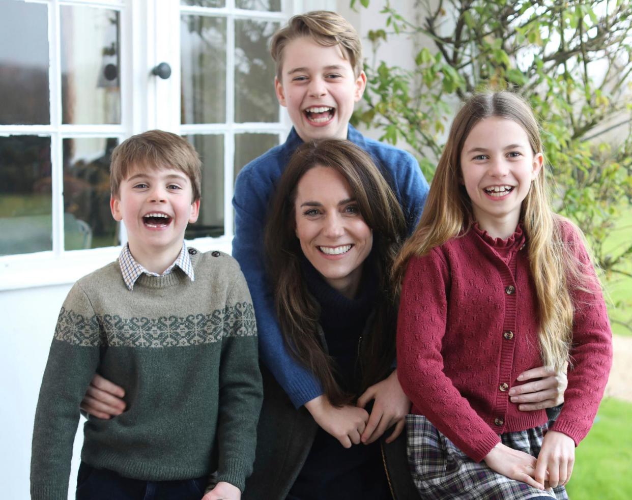 <span>The Princess of Wales had attempted to adjust this family photo amid frenzied social media speculation about her wellbeing.</span><span>Photograph: Prince of Wales/AP</span>