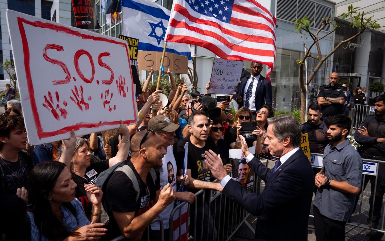 Antony Blinken, US Secretary of State, told protesters in Israel that now is the time for a ceasefire