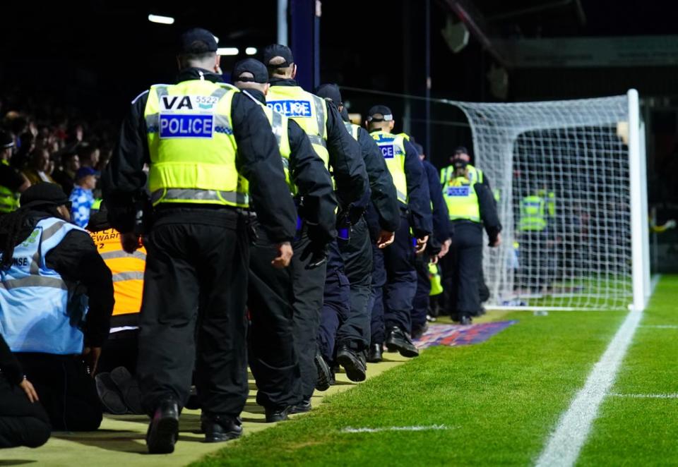 Forces can only claim back the costs of policing from clubs for officers deployed inside stadiums (Adam Davy/PA) (PA Wire)