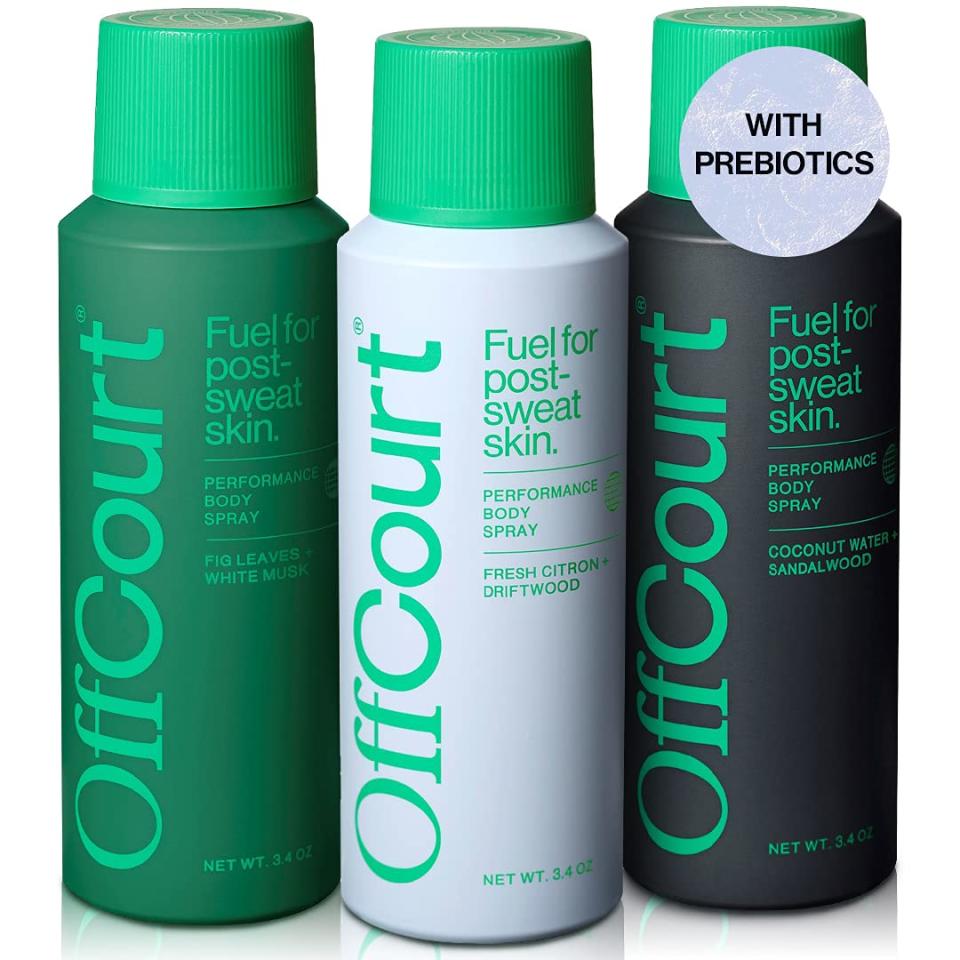 OffCourt Performance Body Spray, three-pack; best spray deodorant, spray deodorants