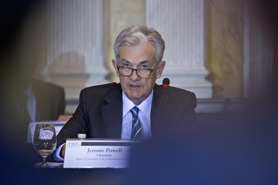 Jerome Powell, chairman of the U.S. Federal Reserve, speaks during a Financial Stability Oversight Council (FSOC) meeting at the U.S. Treasury in Washington, D.C., U.S., on Tuesday, Oct. 16, 2018. (Photo: Andrew Harrer/Bloomberg)