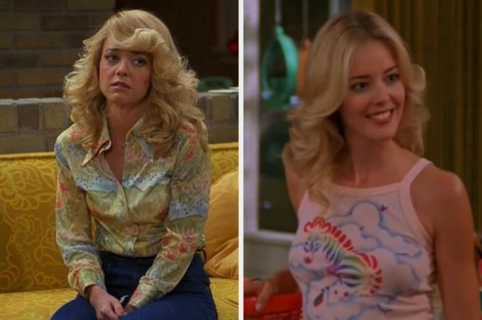 Lisa Robin Kelly and Christina Moore as Laurie in "That '70s Show"