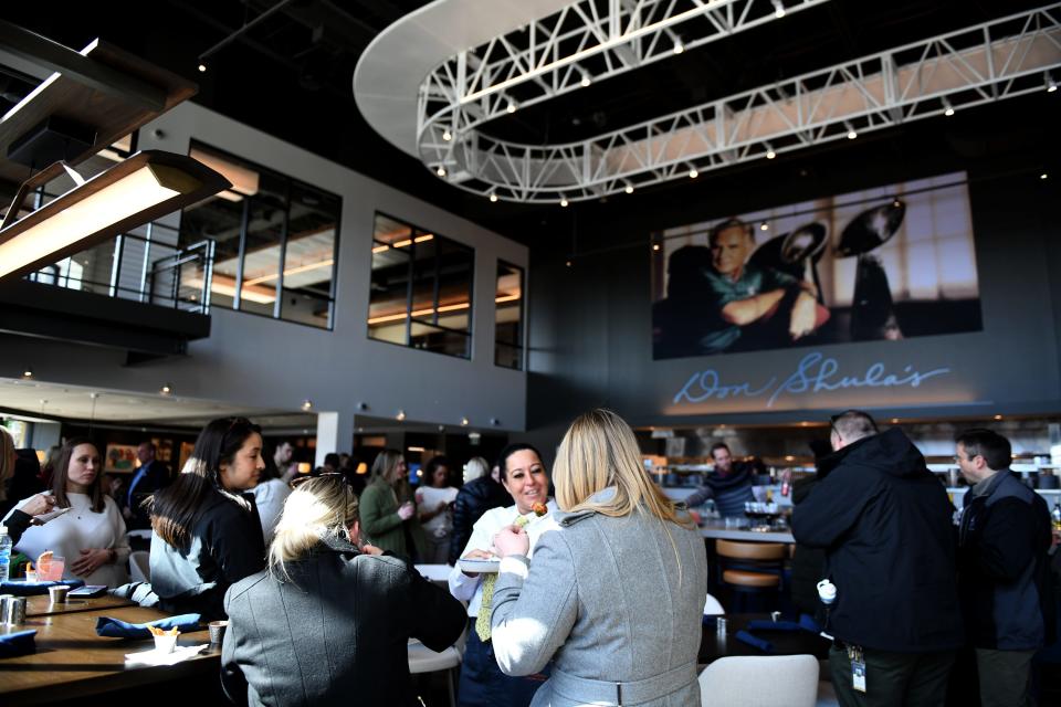 Don Shula's American Kitchen, a new casual upscale restaurant at the Hall of Fame Village, will be open before and after USFL games when hours allow.