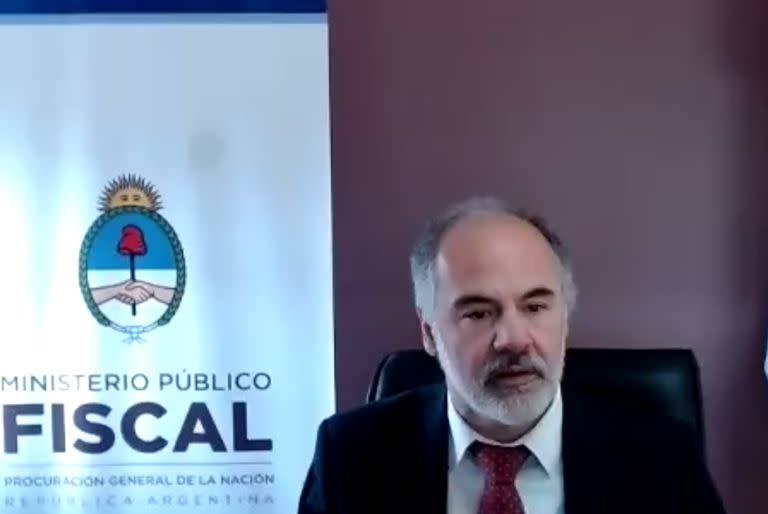 El fiscal Sergio Mola, durante el juicio de la causa Vialidad