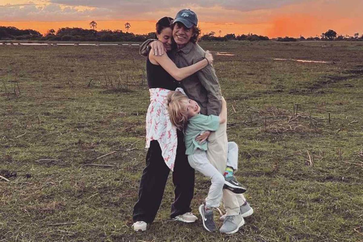 Mick Jagger Gets a Big Hug from 6-Year-Old Son Deveraux on His 80th ...