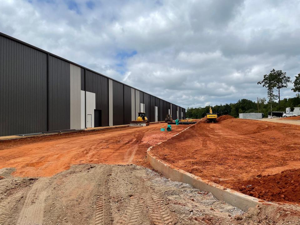 Construction of mill, costuming and prop storage areas is underway at Athena Studios in Athens, Ga. on Tuesday, Aug. 30, 2022.