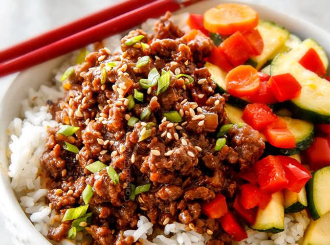 Korean Beef Bowls with Veggies