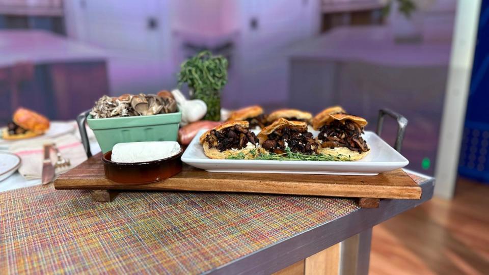 PHOTO: Chef Joey Fortunato of Scarlet in New York City joins us to make his mushroom and goat cheese tart and shares a delicious mocktail recipe to accompany it! (ABC News)