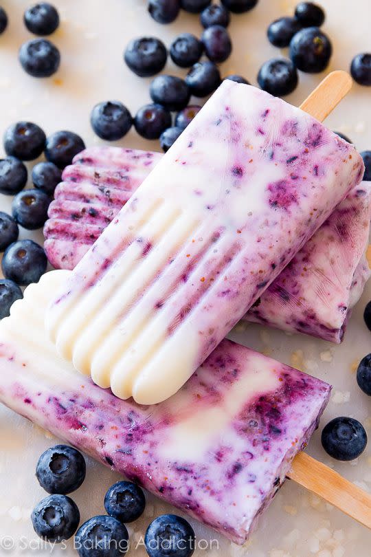 Blueberry Yogurt Swirl Popsicle