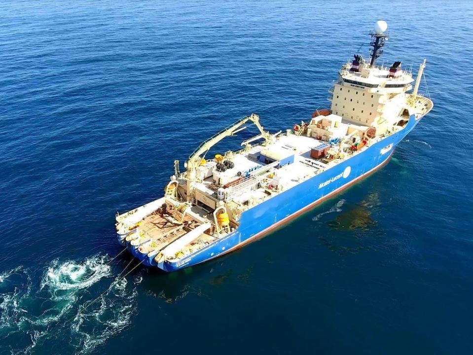 A specialised subsea laying vessel.