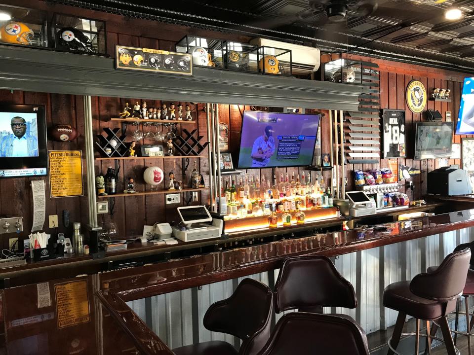 A peek inside Game Time Sports Bar & Grill in Ambridge.