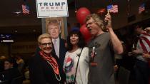 Former Australian politician, Bronwyn Bishop (left), poses for a photograph at an Republican election gathering in Sydney. Photo: AAP