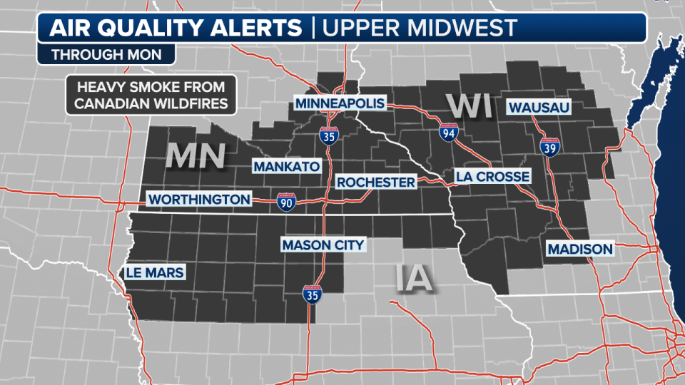 Air quality alerts have been issued in several states as of May 13, 2024.