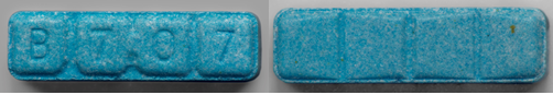 A counterfeit Xanax pill made of fentanyl.