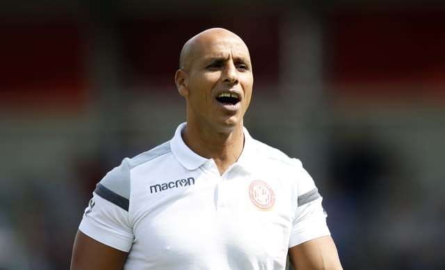 Dino Maamria was sacked by Stevenage in September of last year 