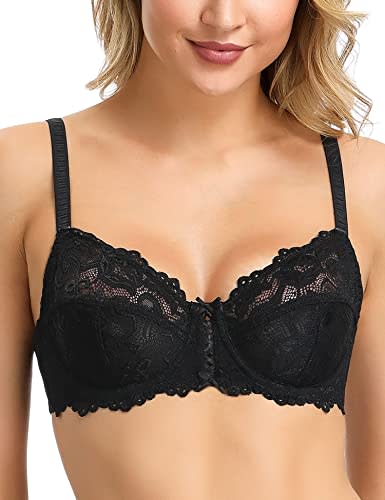 HSIA Women's Minimizer Bra Unlined Underwire Full Figure Lace Bra