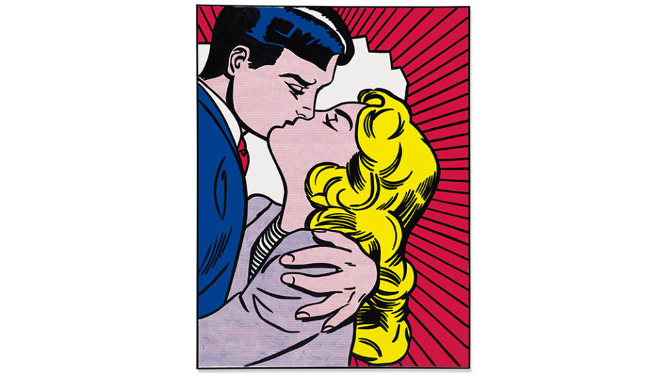 Roy Lichtenstein’s Kiss III, 1962, sold for $31.1 million.