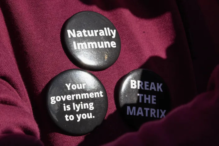 Anti-vaccination buttons