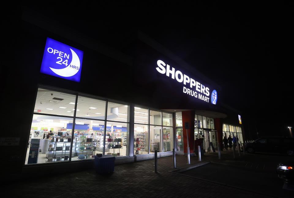 A Shoppers Drug Mart in Mississauga, Ont.,on April 29, 2021. (Steve Russell/Toronto Star via Getty Images)