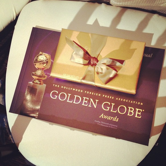 <b>Golden Globes 2013:</b> Naturally the invitations to the awards show were fashionable too ©Instagram/Goldenglobes