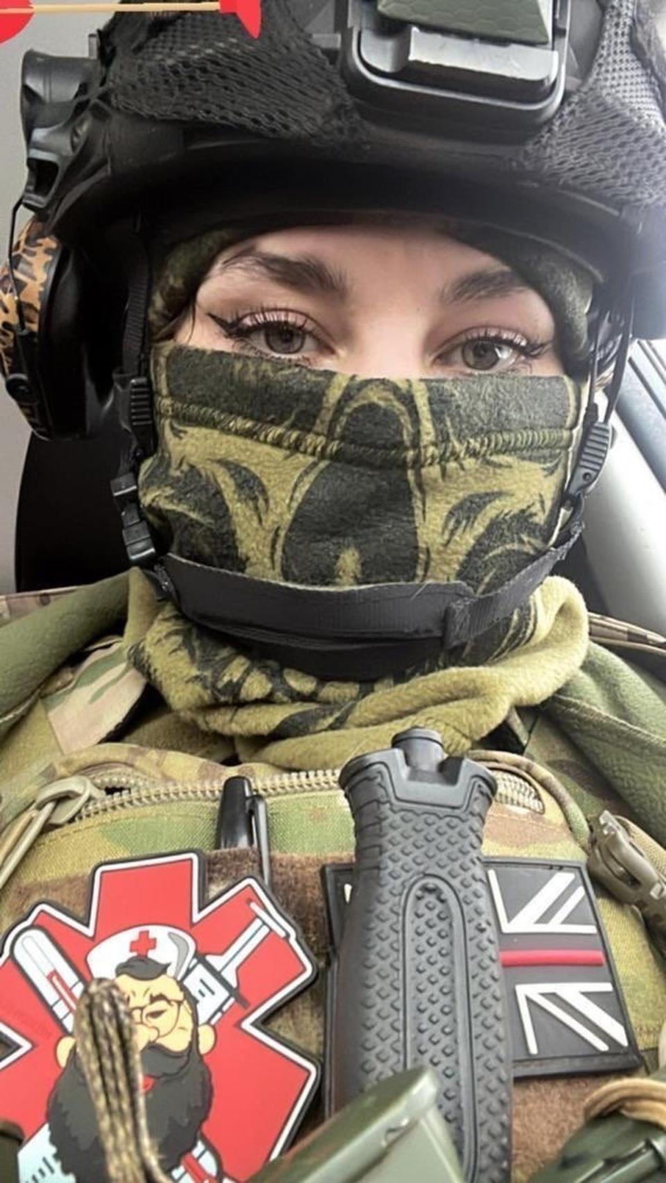 Katherine Mielniczuk travelled  to the most volatile stretches of the frontline and earning herself the nickname 'Apache' (donorbox.org)