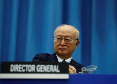 International Atomic Energy Agency (IAEA) Director General Yukiya Amano attends the opening of the General Conference at the IAEA headquarters in Vienna, Austria September 18, 2017. REUTERS/Leonhard Foeger