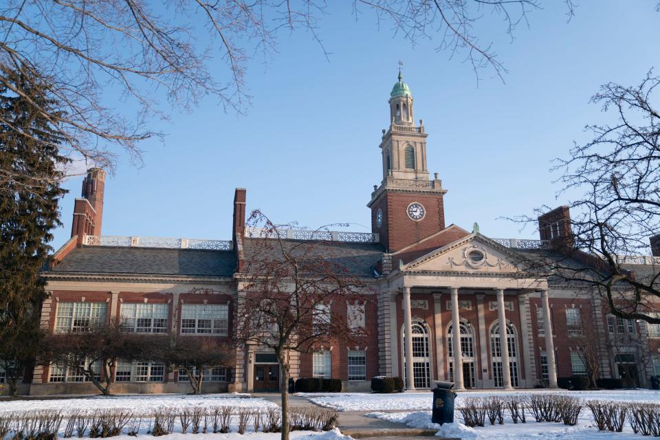 Grosse Pointe South High School, pictured on Monday, Jan. 31, 2022, is one of two high schools serving the Grosse Pointe communities.