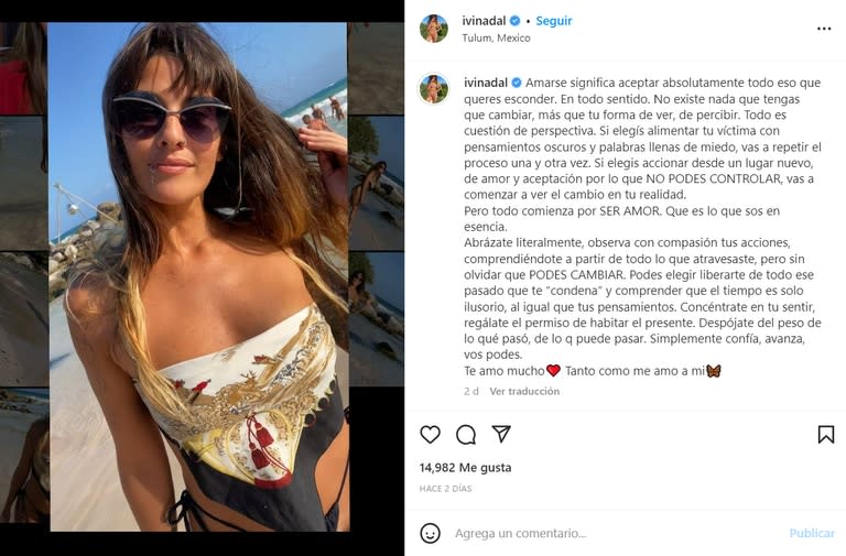 Ivana Nadal compartió varios mensajes motivacionales tras su regreso a las redes